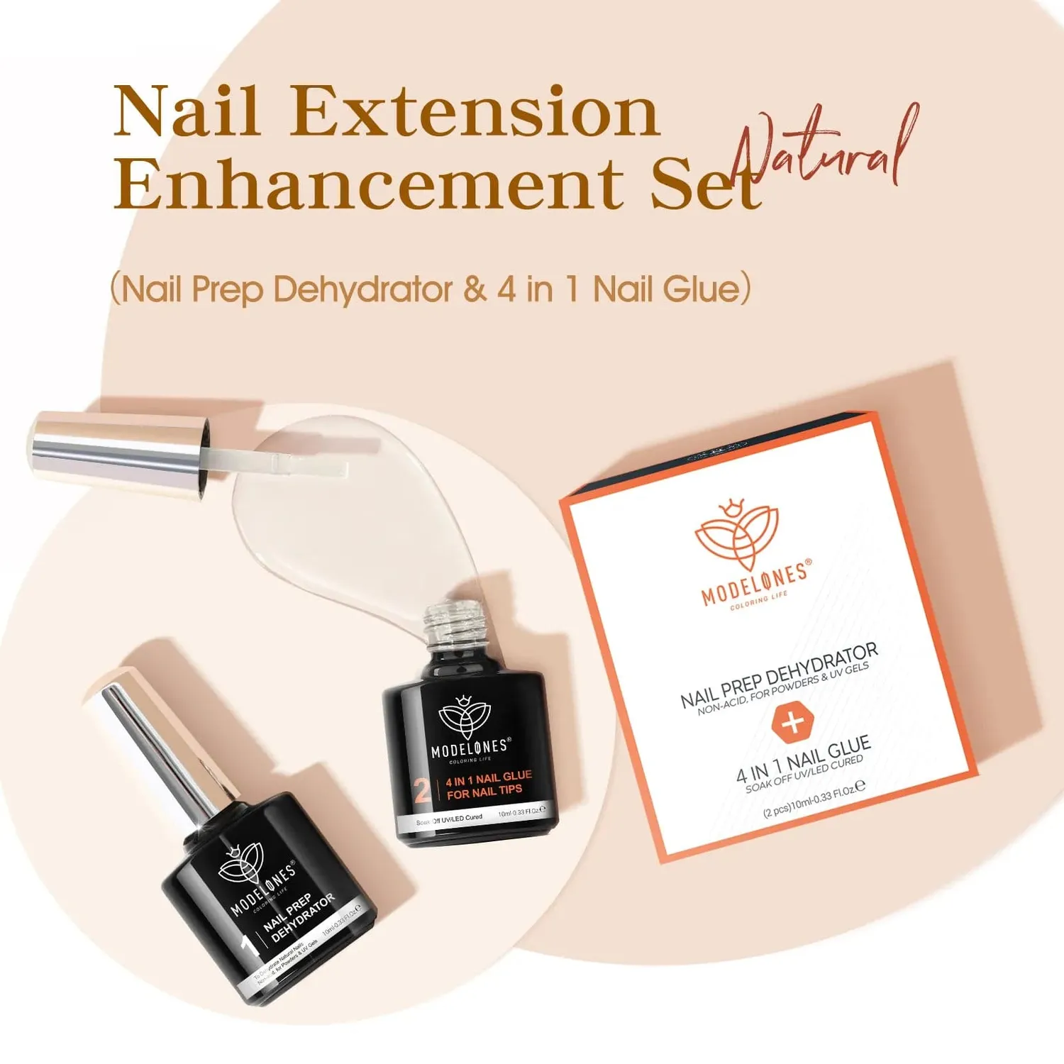 modelones 4-In-1 Multi-Functional Nail Glue Gel 10 ml