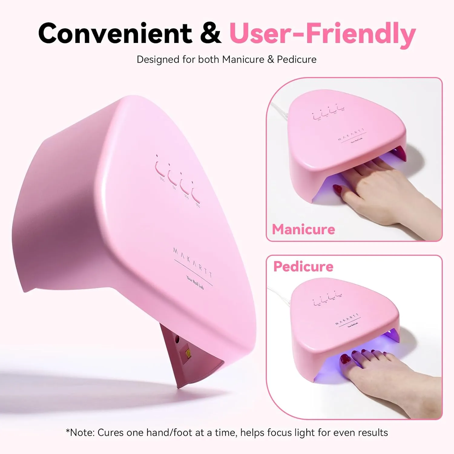 Makartt UV Nail Lamp nagellampa rosa 18 LED