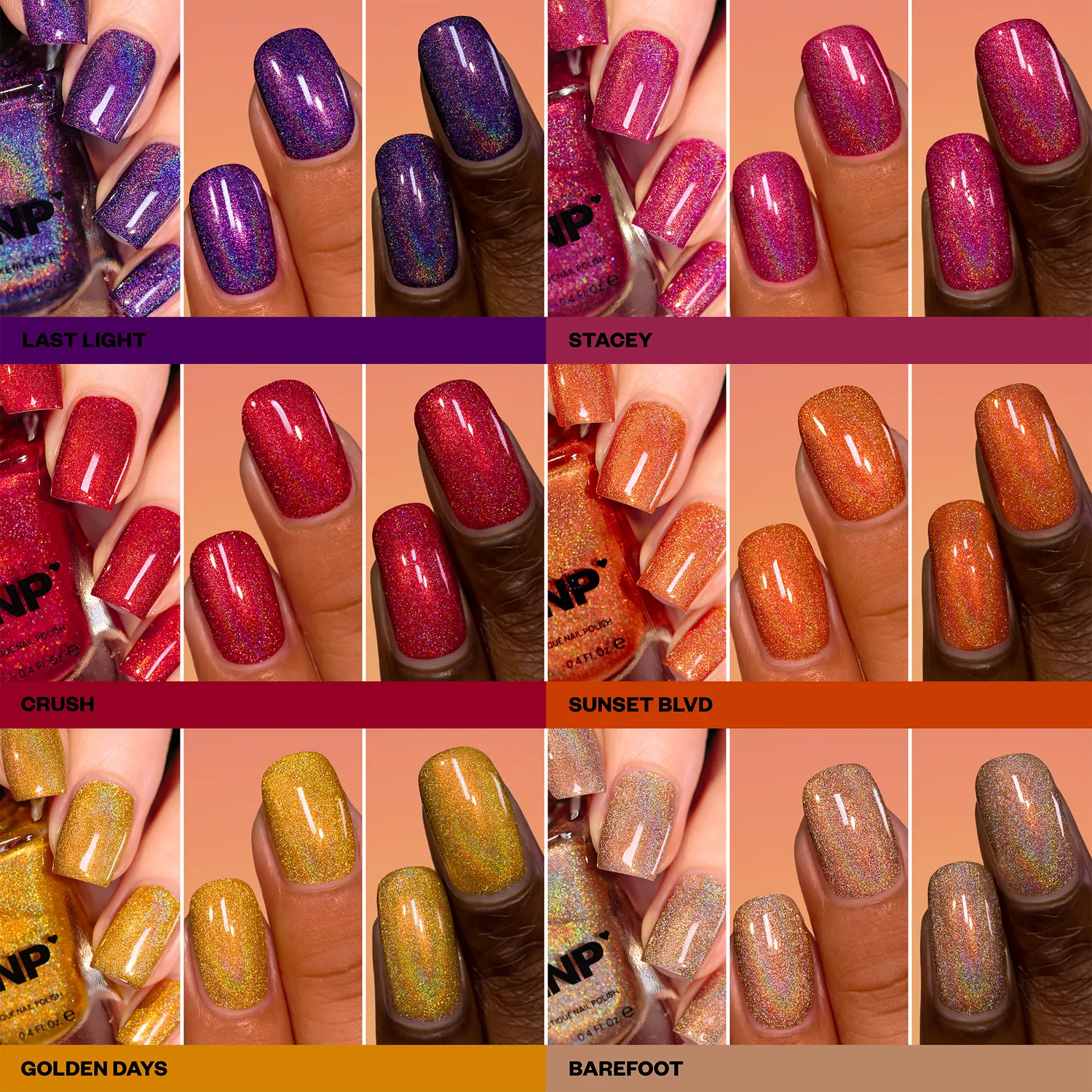 ILNP Sundazed Collection nagellackset 6-pack holografisk