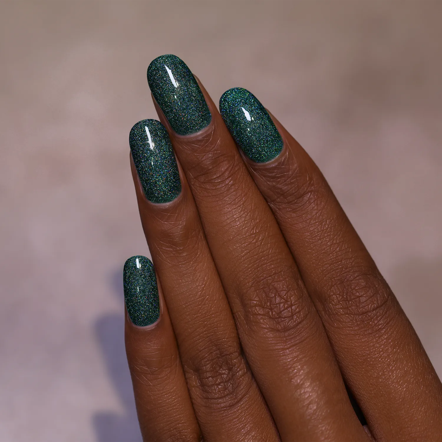 ILNP Park Ave nagellack djupt jadegrön holo