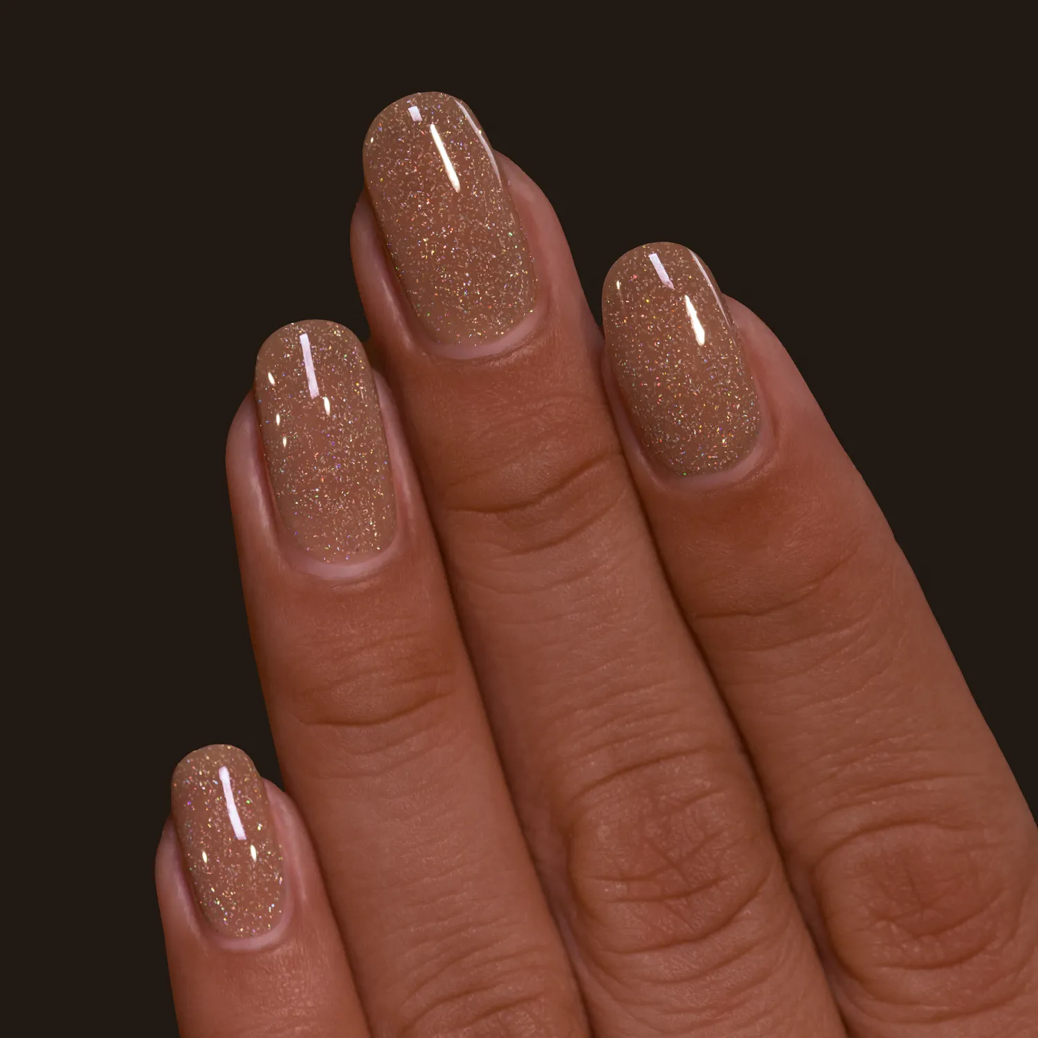 ILNP Cookie Cutter nagellack beige holografisk jelly