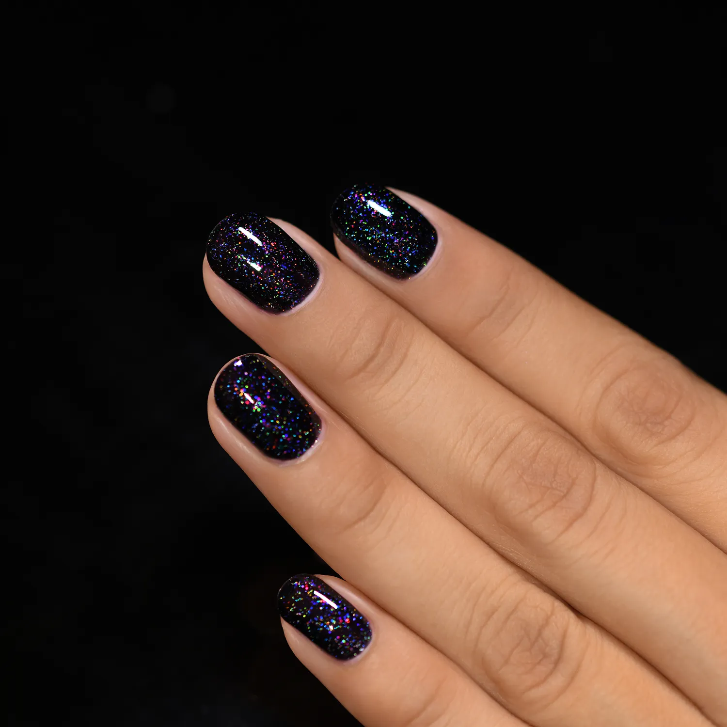 ILNP Party Bus nagellack svart jelly holo