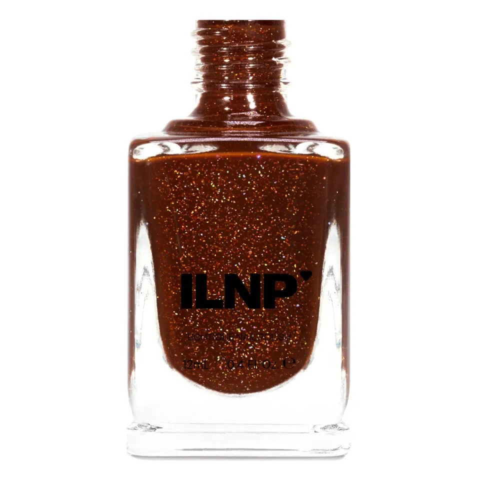 ILNP Spiced Cider nagellack brun jelly holografisk