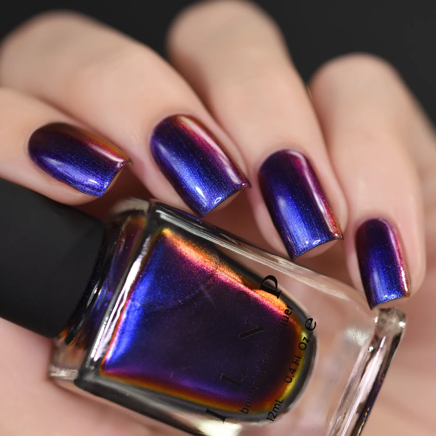 ILNP Cygnus Loop nagellack krom lila-orange