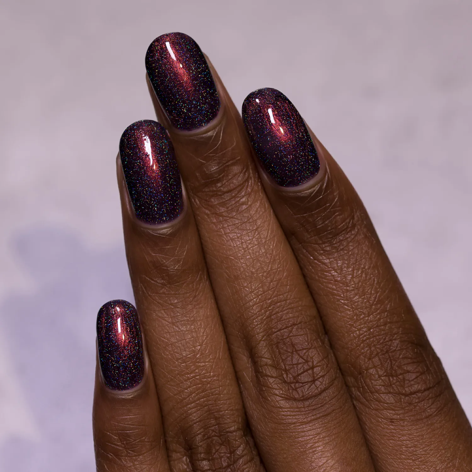 ILNP Rock Bottom nagellack holo brun orange