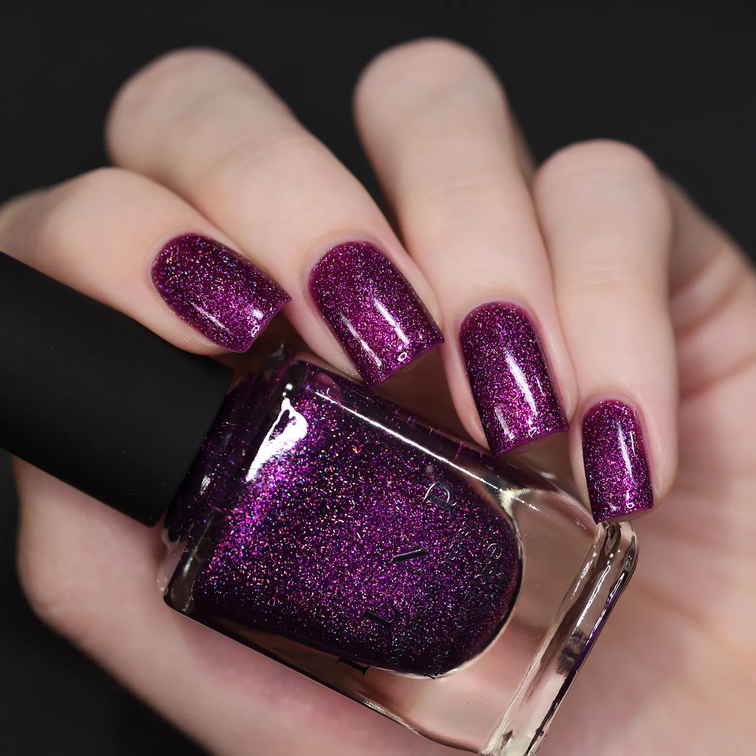 ILNP Zoe nagellack holografisk hallonlila