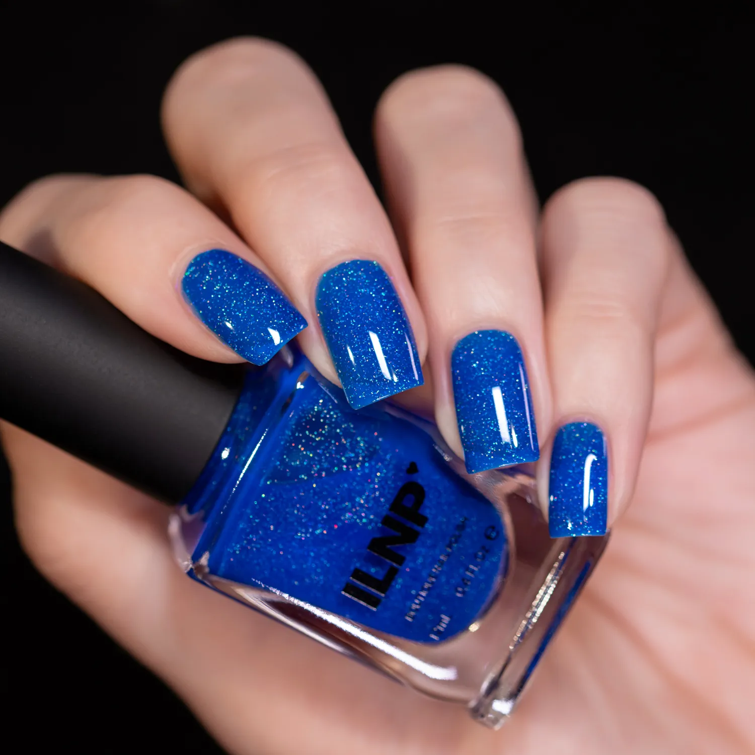 ILNP Wildflowers Songbird nagellack koboltblå holografisk