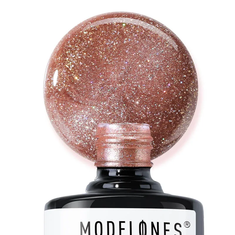 Modelones Inspire Gel Golden Sand gellack 15 ml brun cat eye
