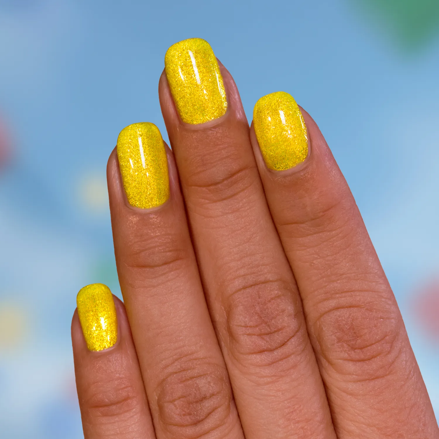ILNP Peek-A-Boo nagellack 12 ml gult jelly glitter