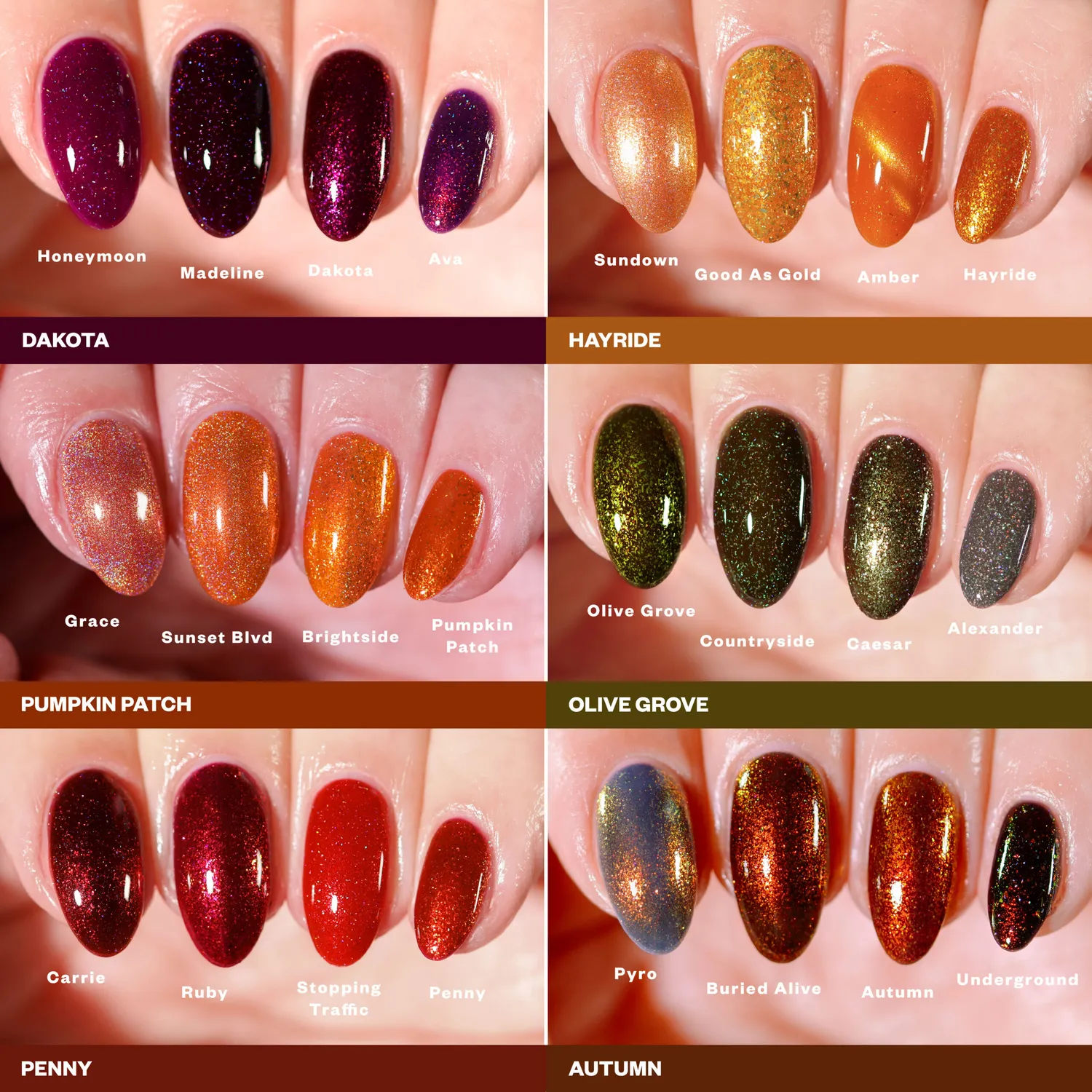 ILNP Harvest Collection nagellack set 6-pack höstnyanser