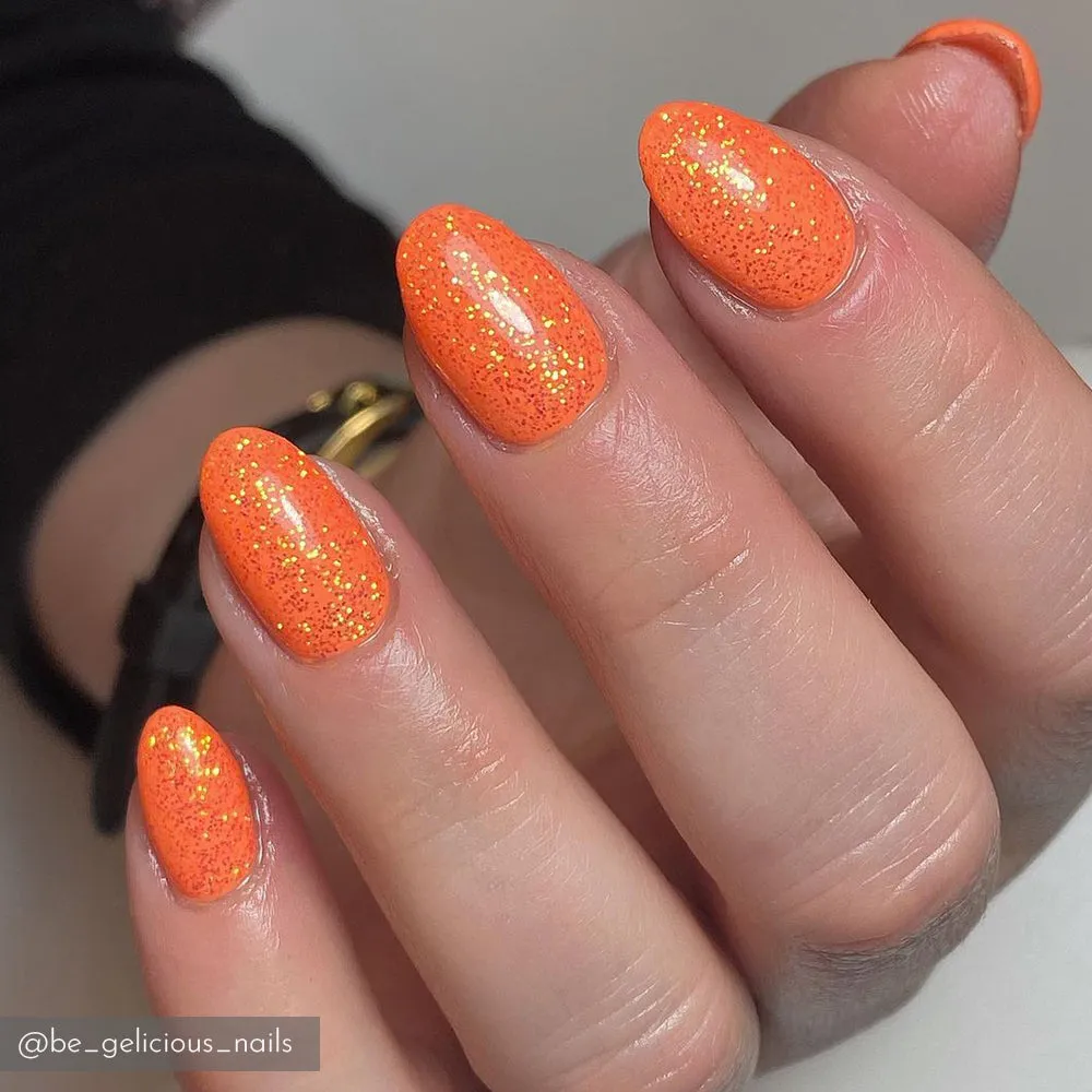 Iz Beauty Tangerine Terror nagelglitter orange
