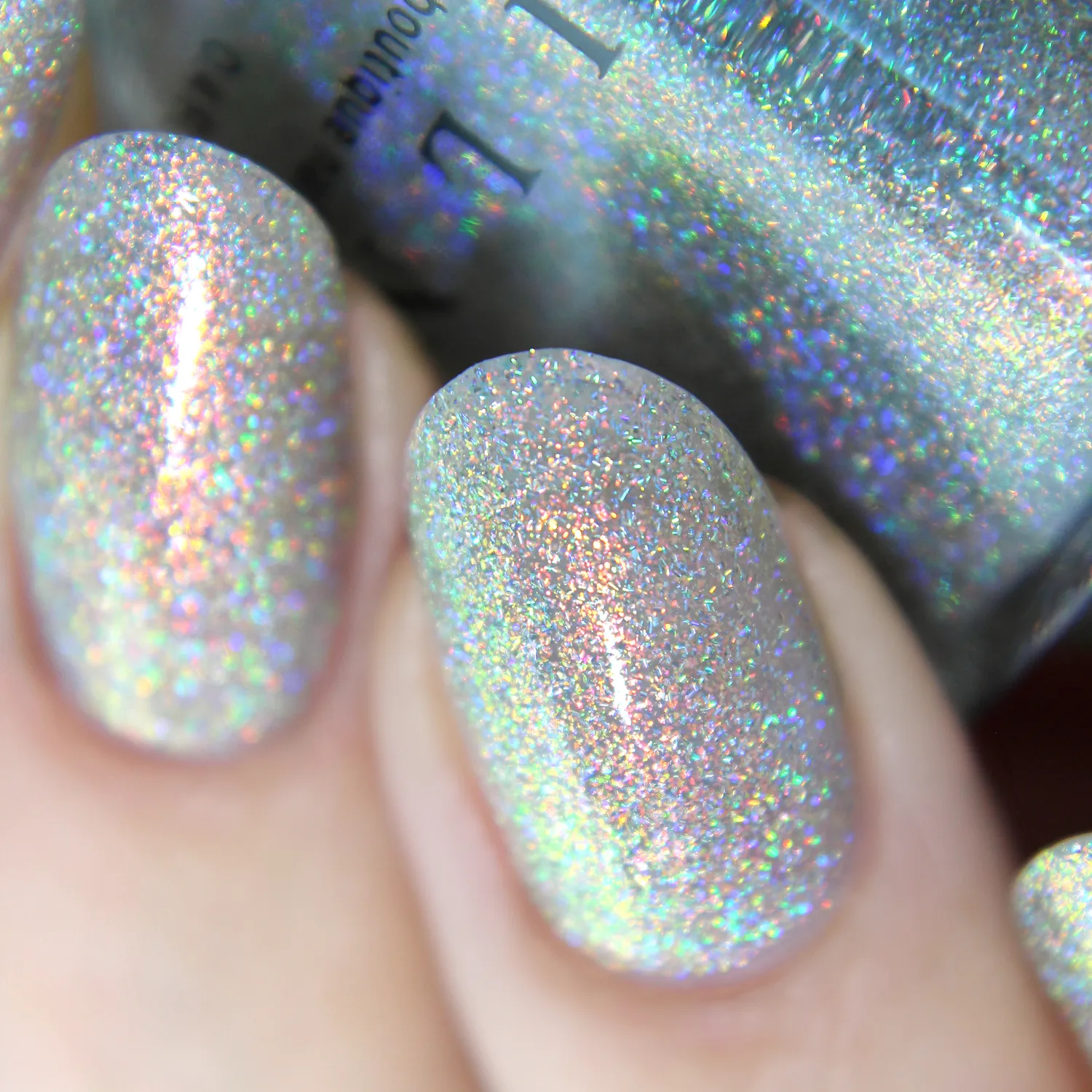 ILNP nagellack Fired Up orange holografisk