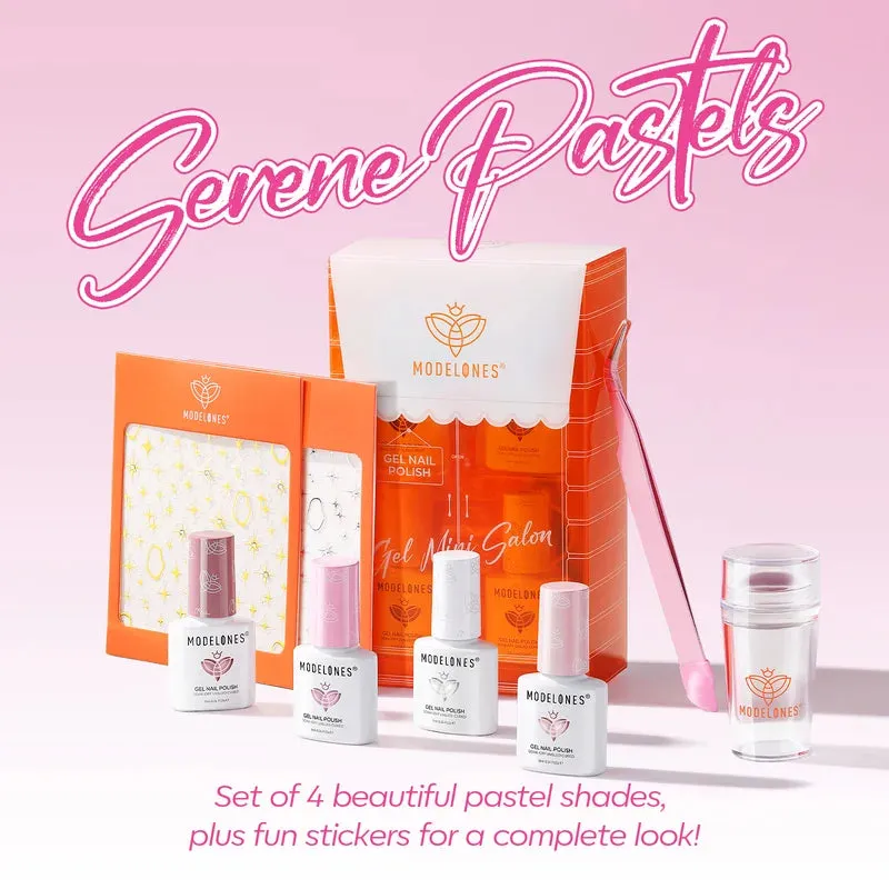 Modelones Mini Salon gellackset Serene Pastels 4 färger