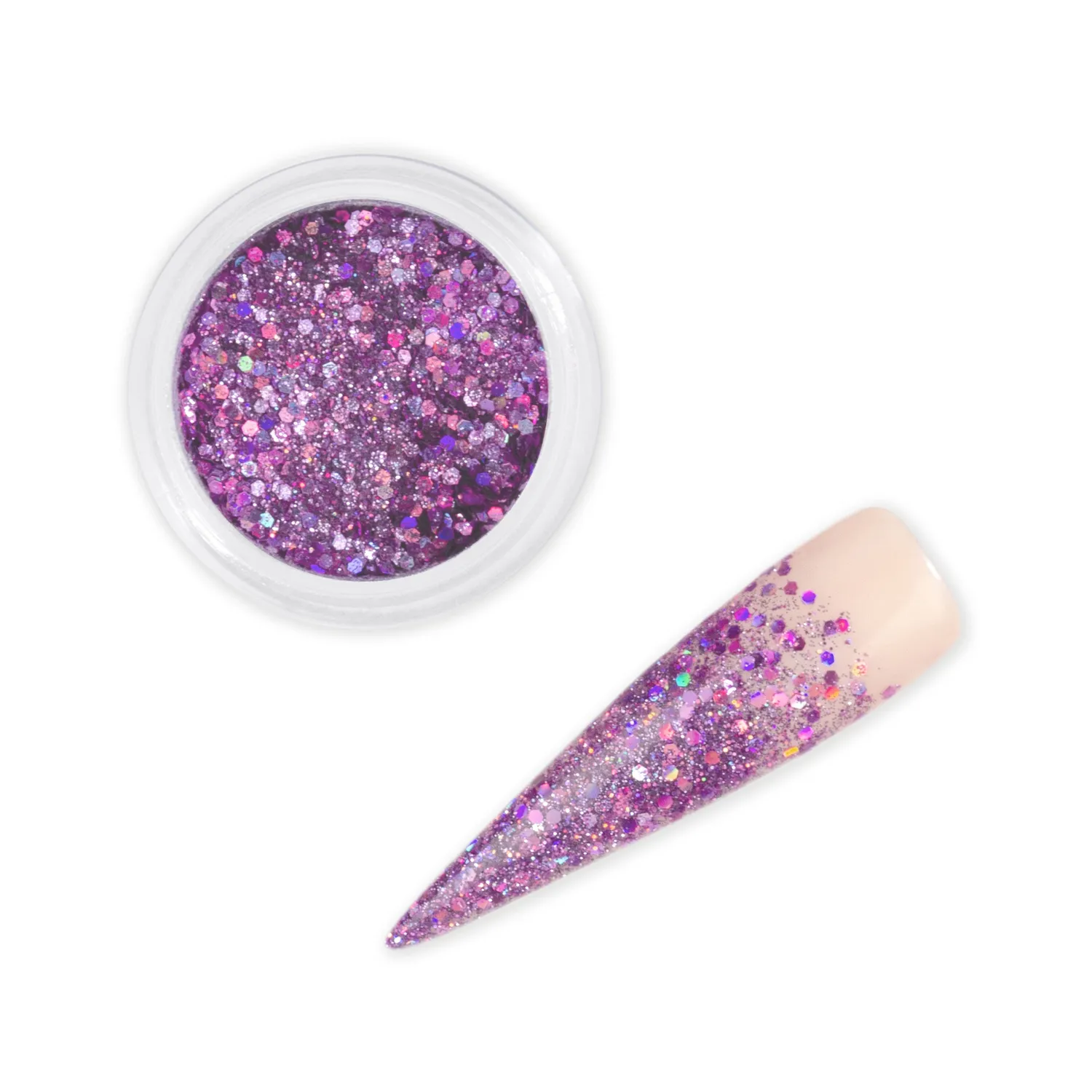 Iz Beauty Wild Violet nagelglitter 6g lila holografisk