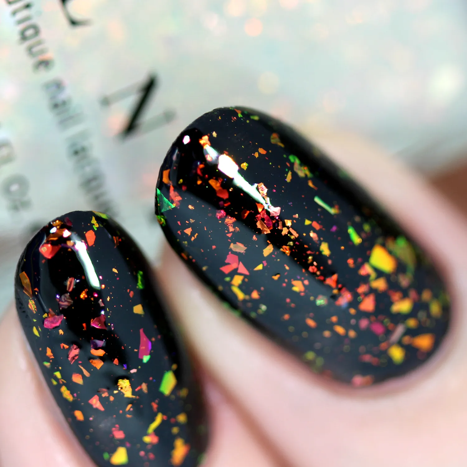 ILNP Encore nagellack topper orange-grönt skifte