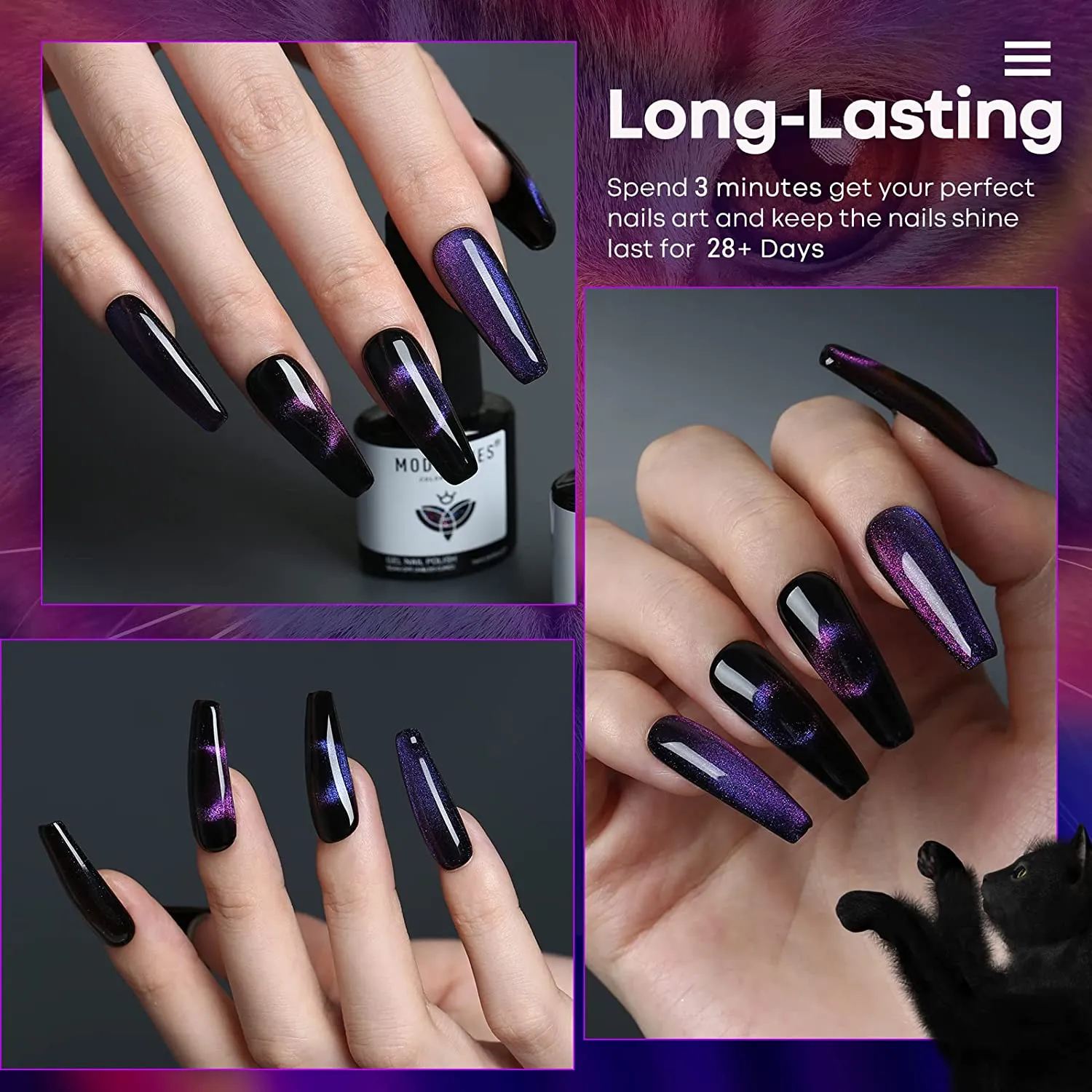 modelones Cat Eye Vibe gellack set cat eye 6-pack