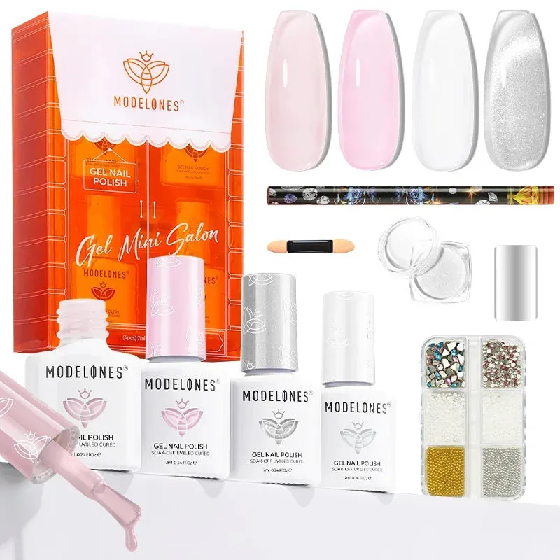 Modelones Silent Rebel gellackset 4 färger glitter