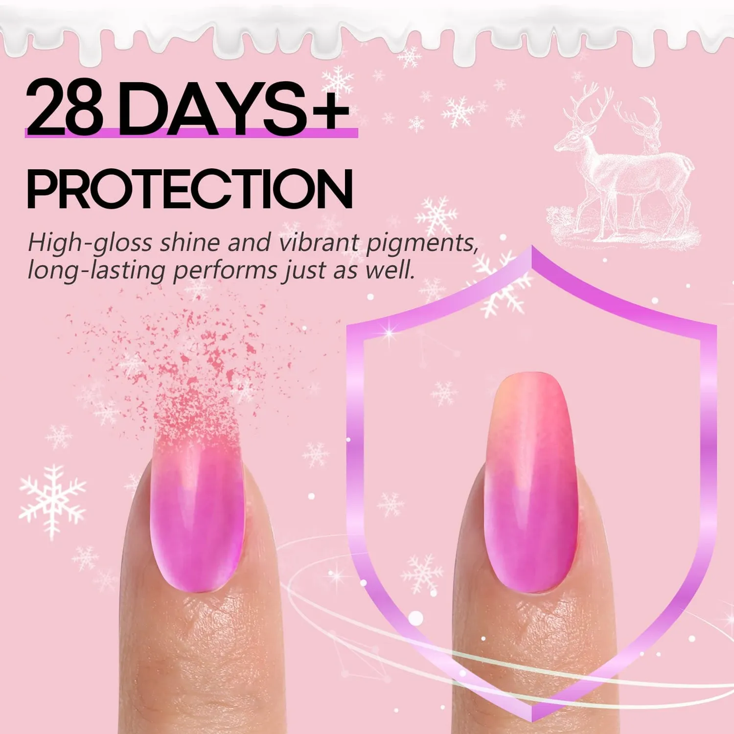 modelones Dry Rose polygel kit 6 färger