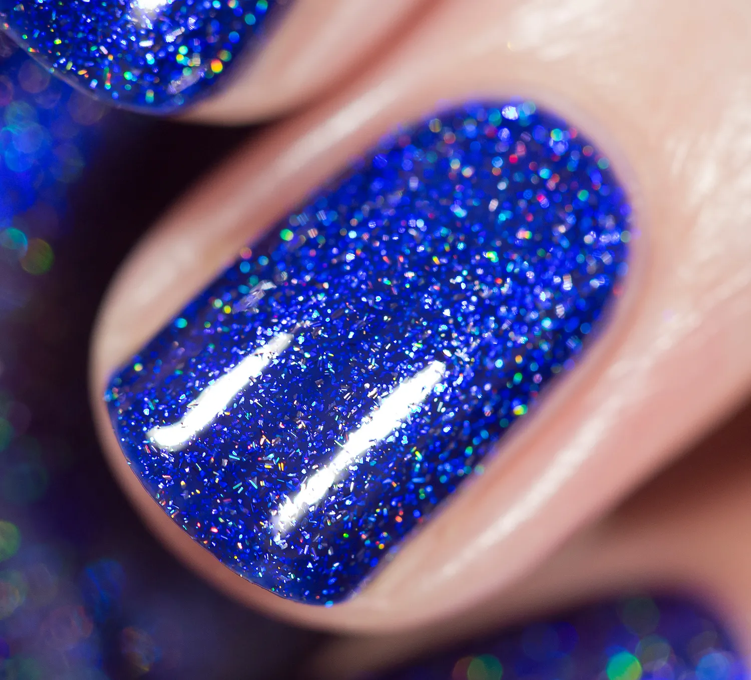ILNP Downpour nagellack indigoblå holografisk