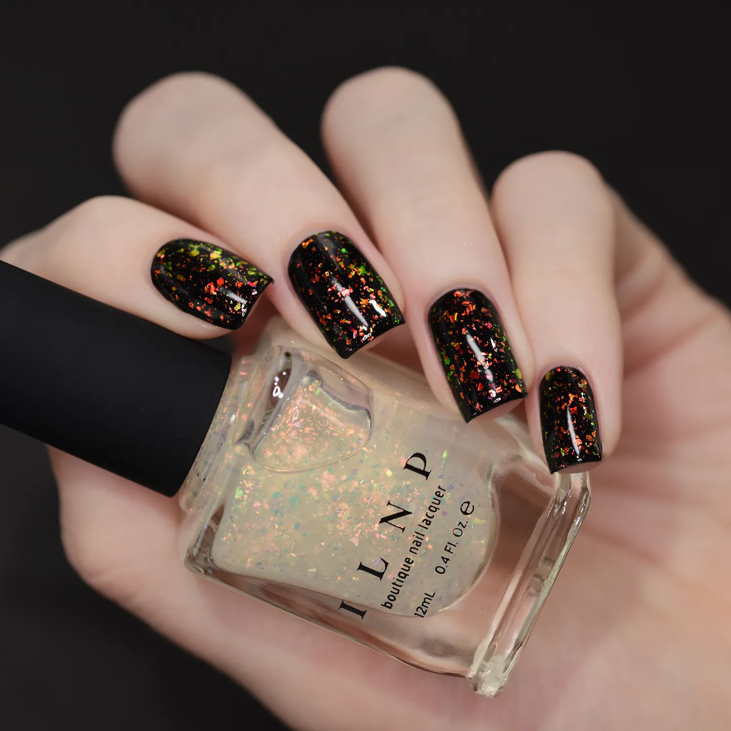 ILNP Encore nagellack topper orange-grönt skifte