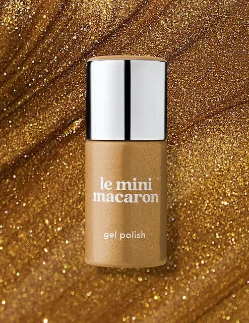 Le Mini Macaron Golden Glow gellack guld metallic