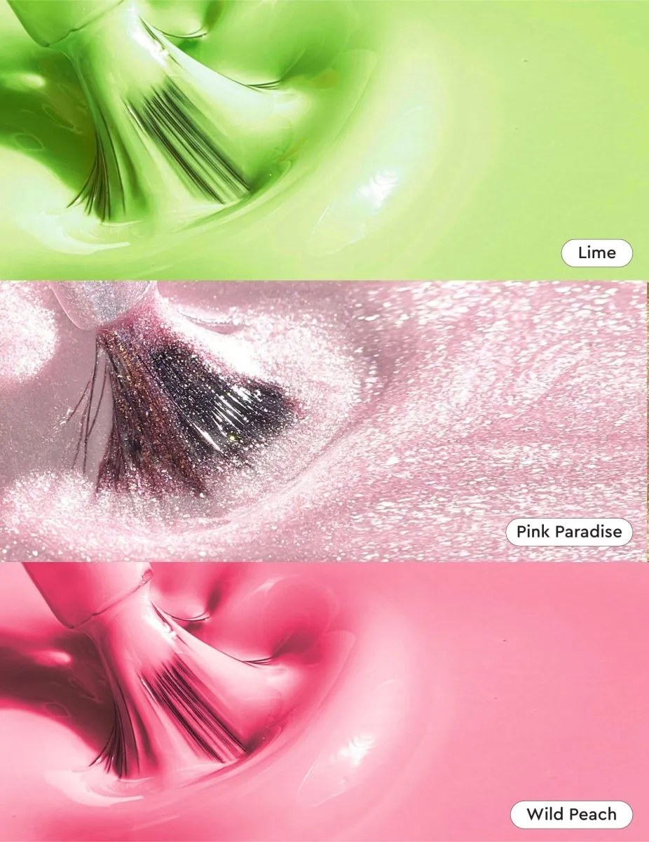 Le Mini Macaron Island Breeze gellackset trio + stickers skimrande