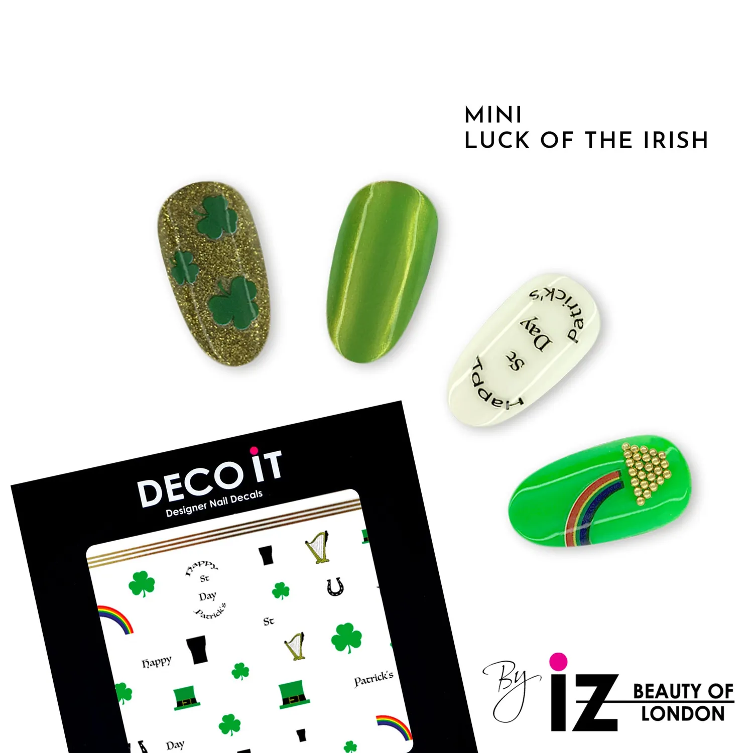 Iz Beauty Luck of the Irish nageldekaler mini