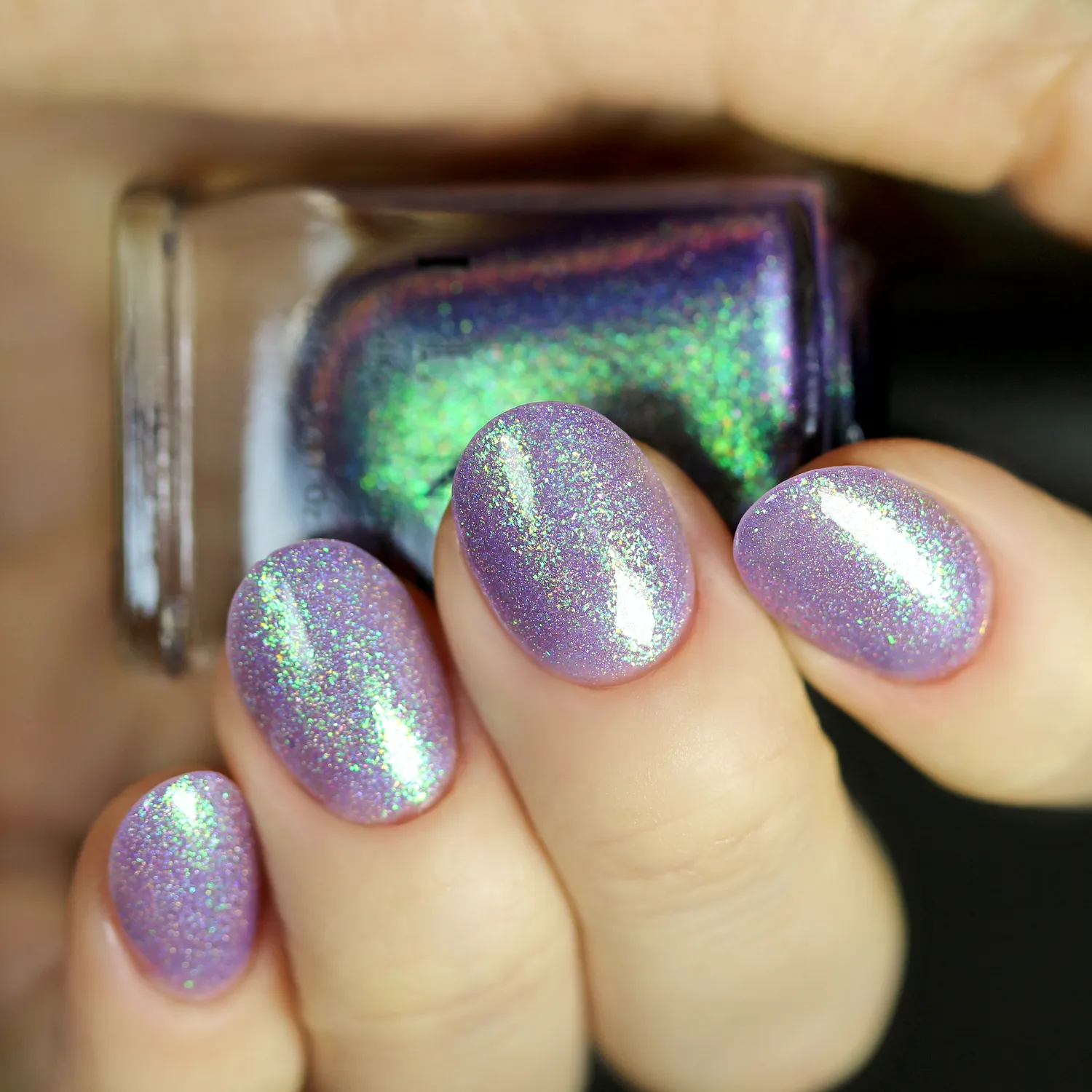 ILNP Drive-In nagellack mörklila jelly skiftande