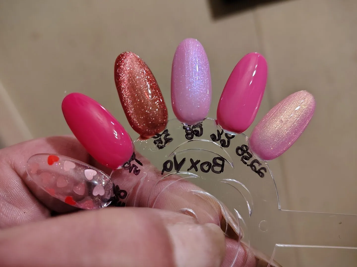 Modelones Fall in Love gellackset 6 färger glitter rosa