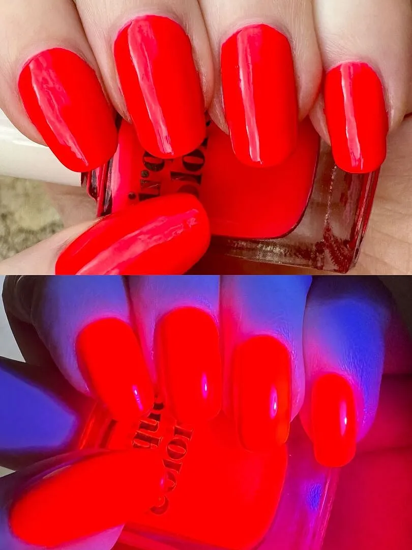 Cirque Colors Road Rage nagellack neonröd kräm
