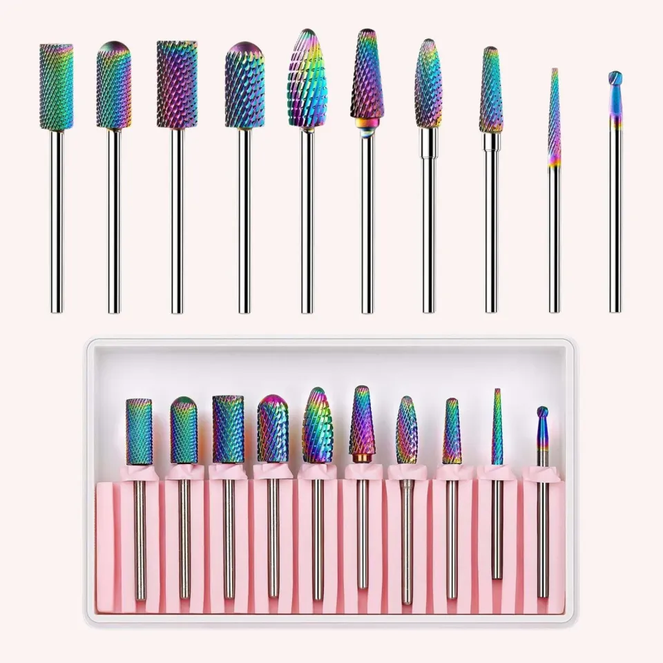 Makartt Nail Drill Bits Set fräsbits 10-pack gelborttagning