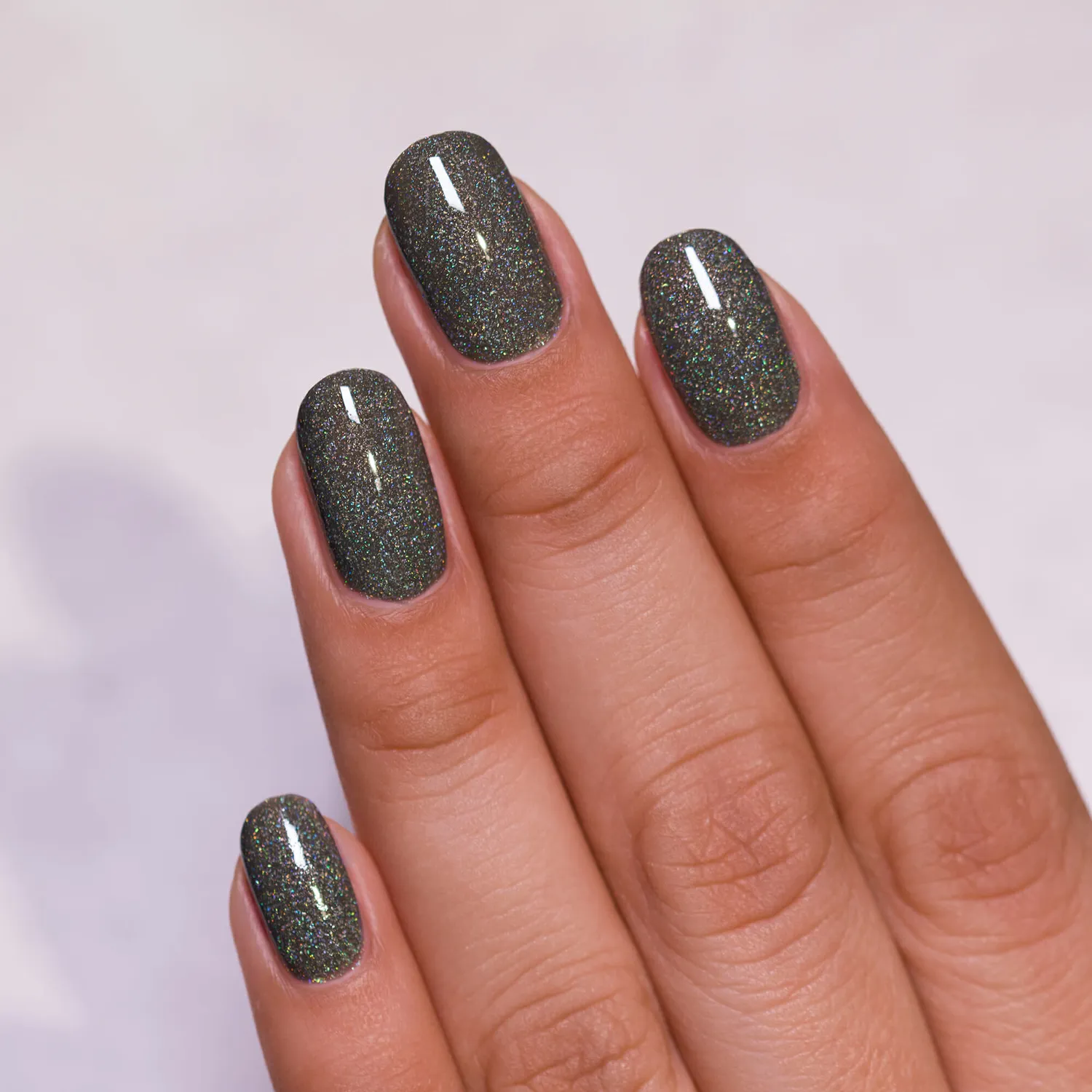 ILNP Alexander nagellack olivgrön holografisk
