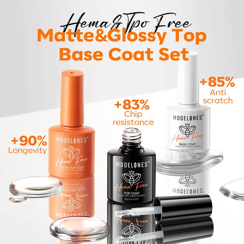 Modelones Hema-Free Matte & Shine Top Coat gellack 3x10ml