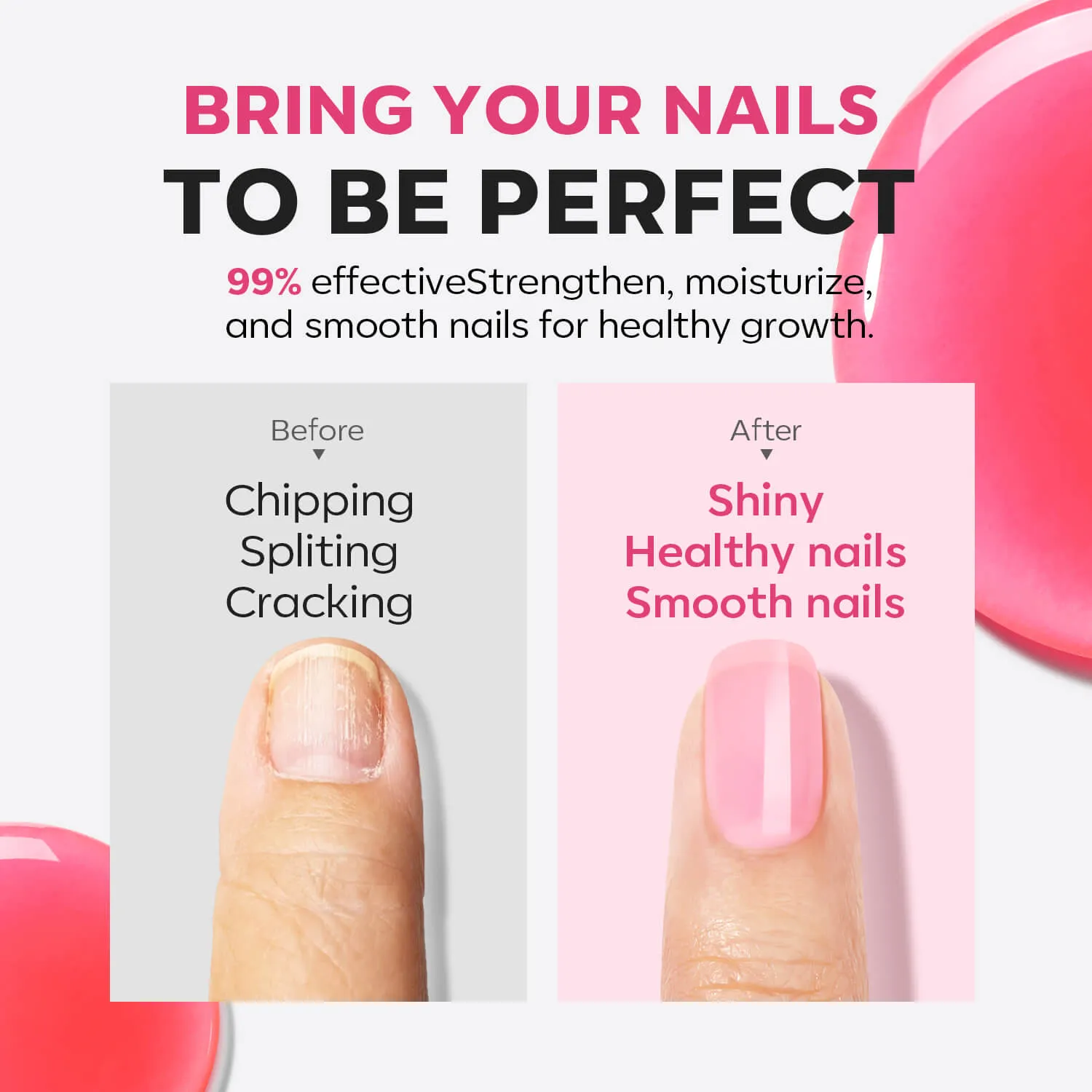 Modelones Nail Care nagelstärkare Cherry Pink rosa täckande