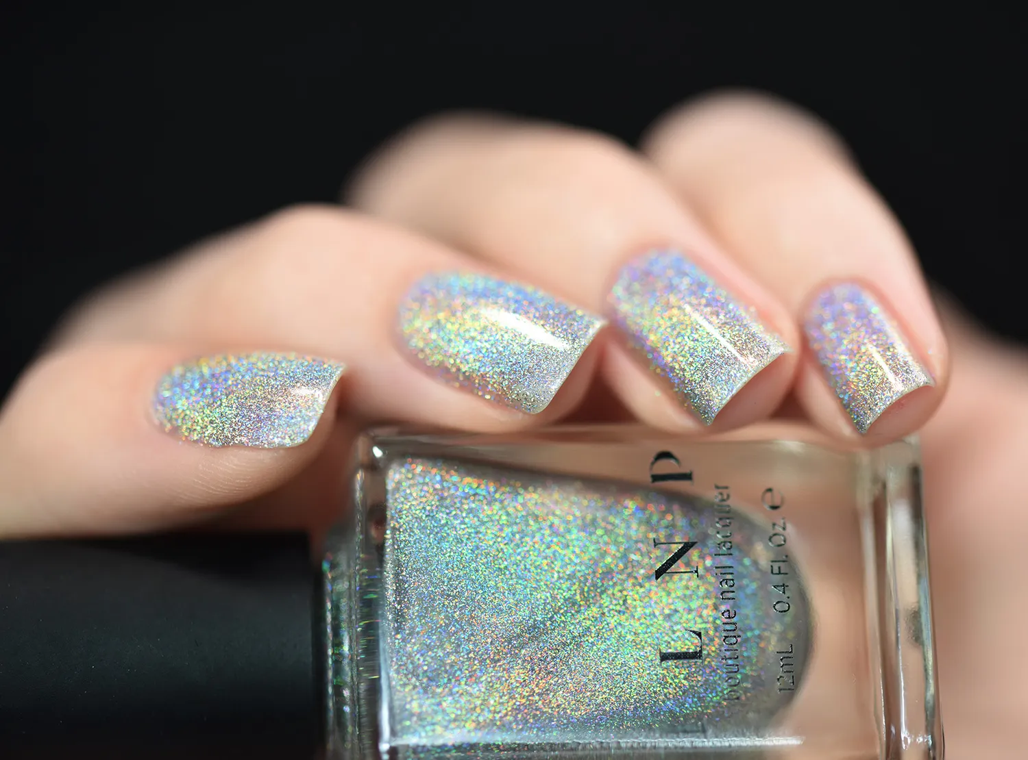 ILNP MEGA X nagellack holografiskt silverglitter