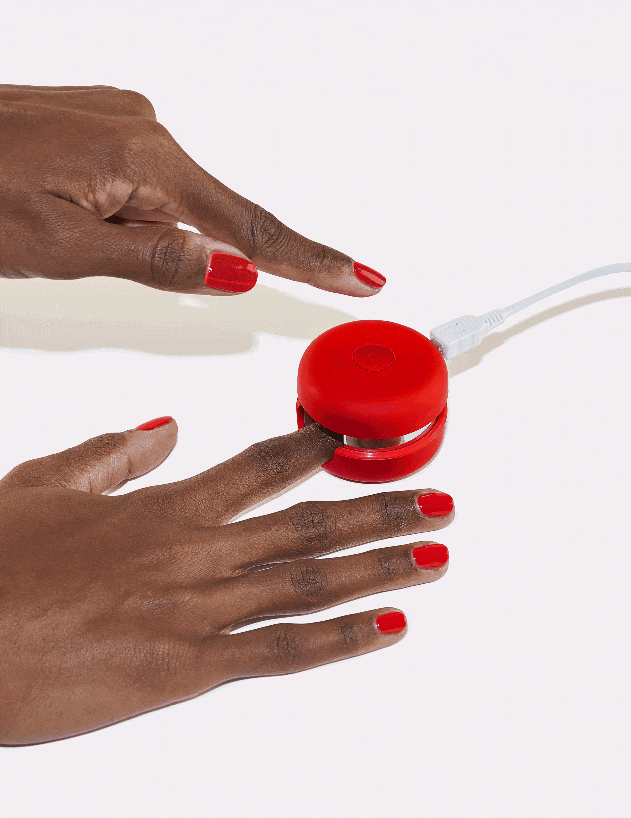 Le Mini Macaron Cherry Red gelkit med lampa mini