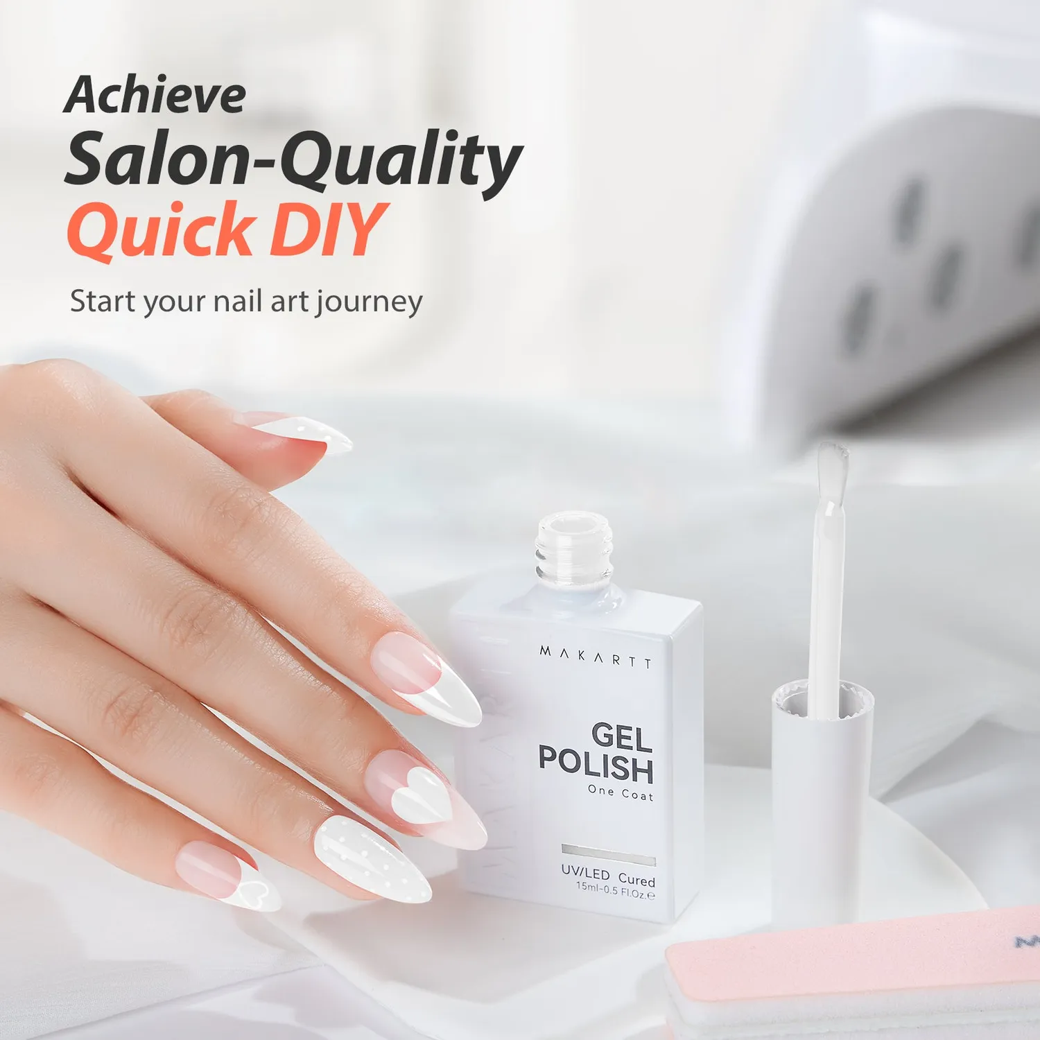 Makartt One Coat Gellack Milky Muse Täckande Ett Lager