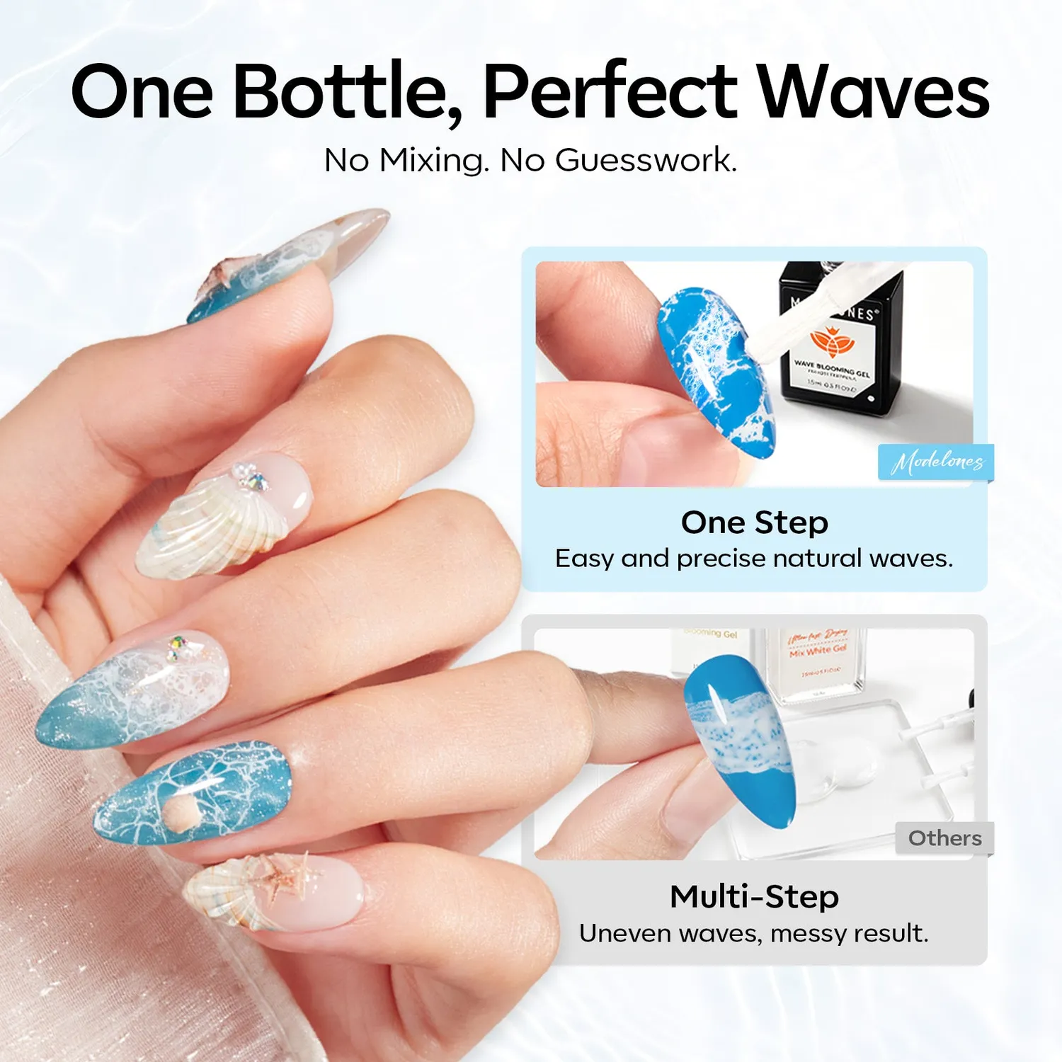 modelones Wave Blooming Gel 15 ml blå