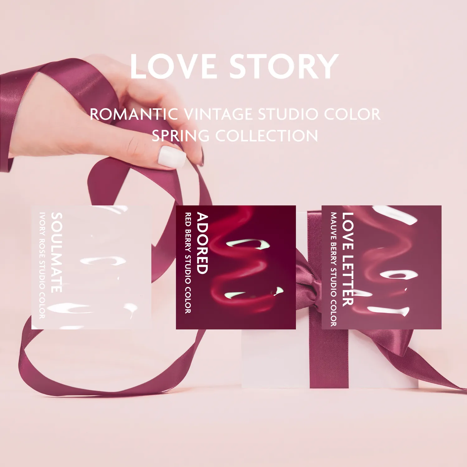ILNP Love Story Collection nagellackset 3-pack krämig