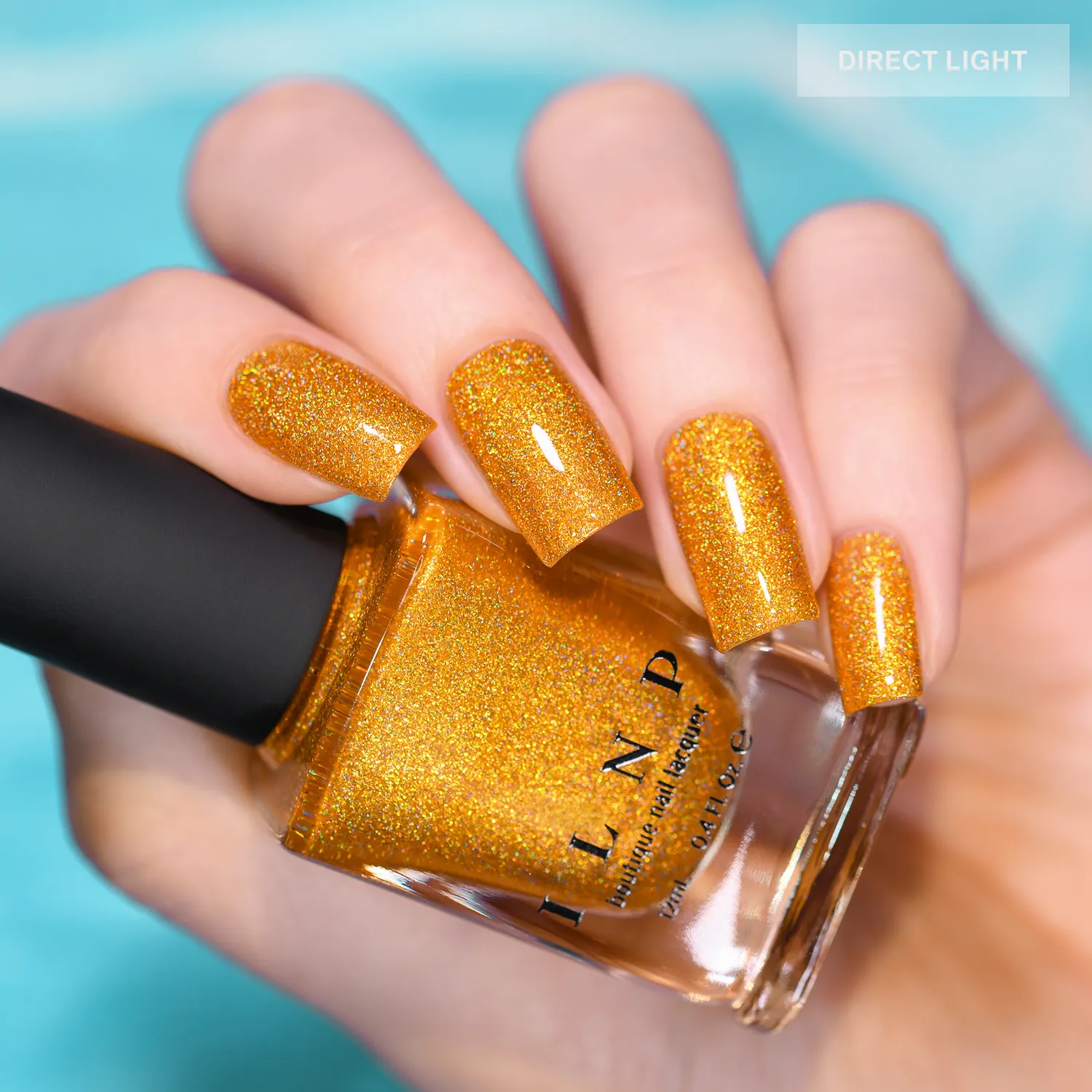 ILNP Tropics Sunglow nagellack guld orange holografiskt