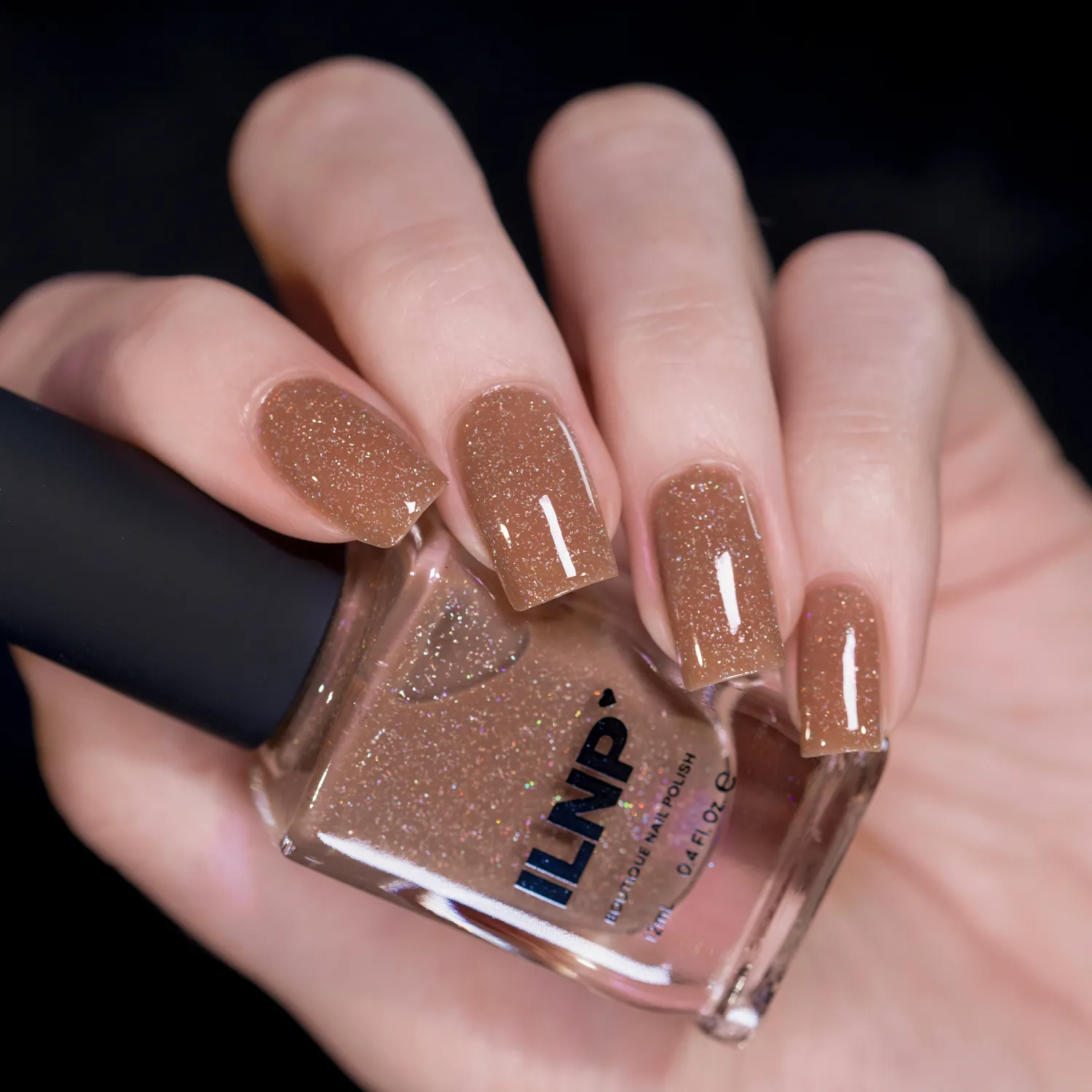 ILNP Cookie Cutter nagellack beige holografisk jelly