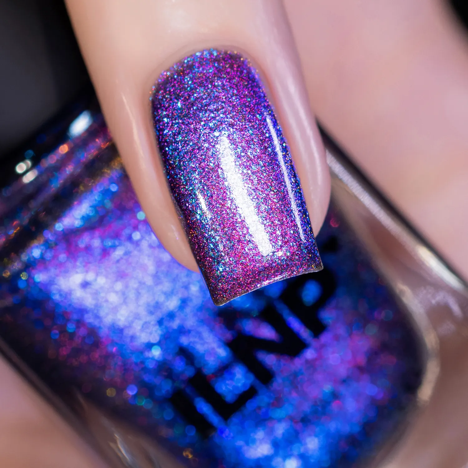 ILNP Twisted Mood Ring nagellack blå magnetisk cat eye