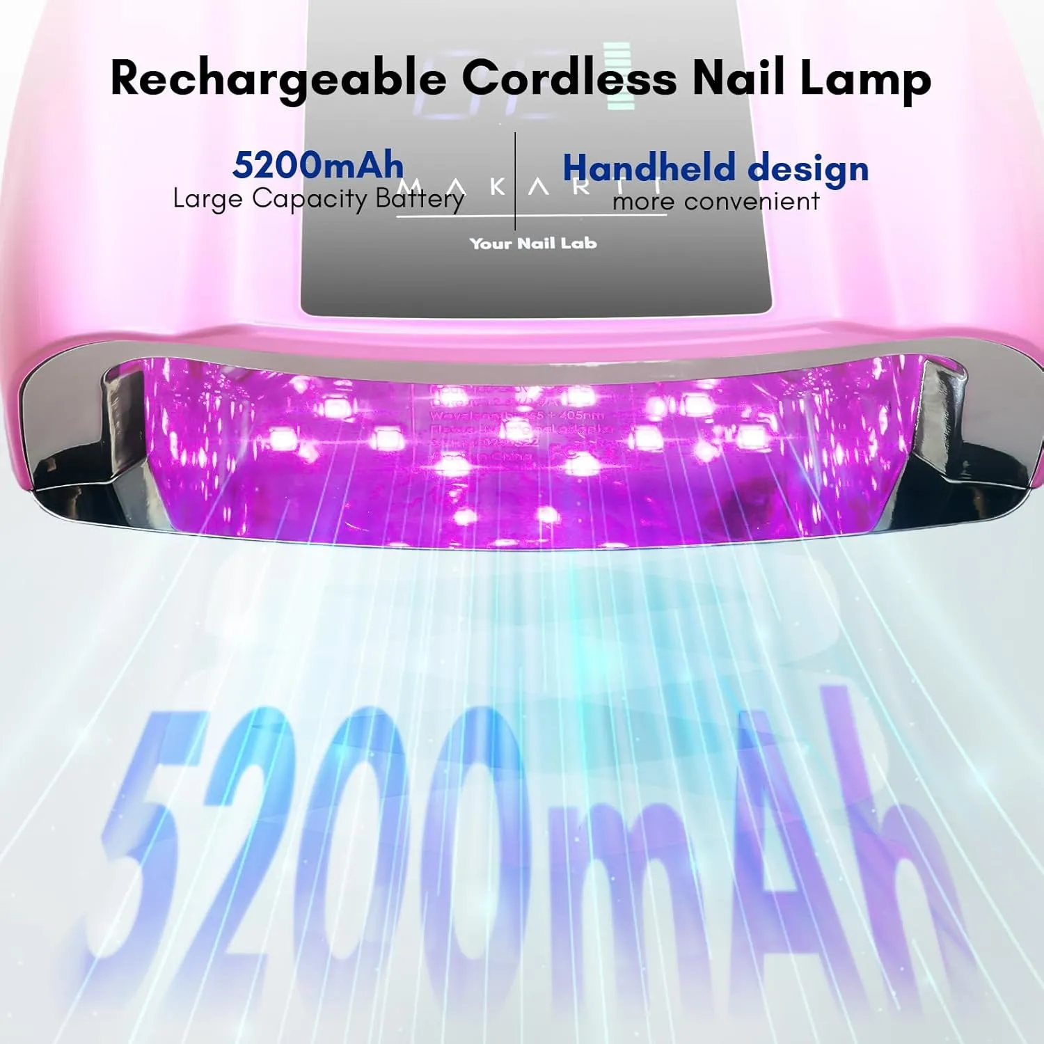 Makartt UV LED nagellampa Gradient Pink snabbhärdande
