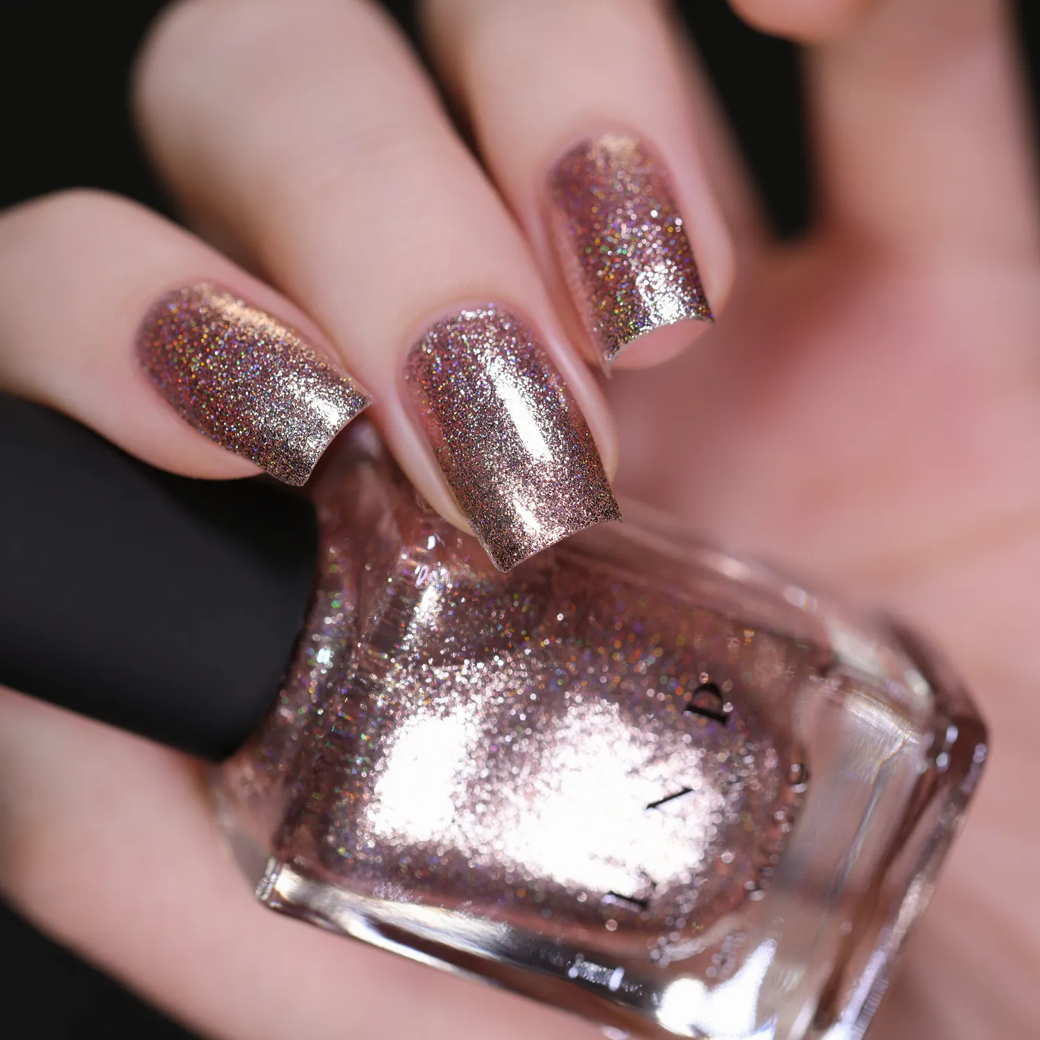 ILNP Sleigh Bells nagellack champagne metallic holo