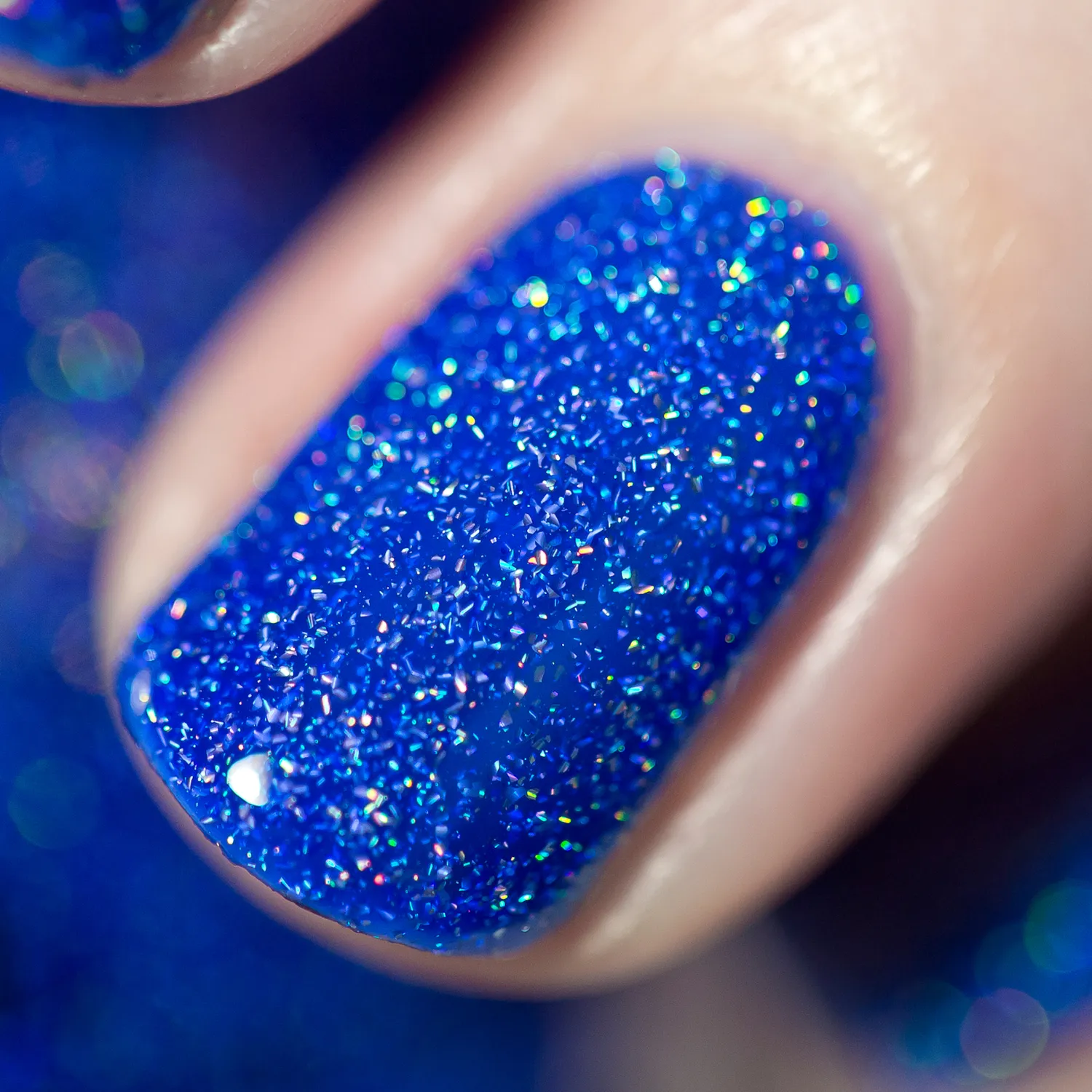 ILNP Good Vibes holografiskt nagellack koboltblå jelly