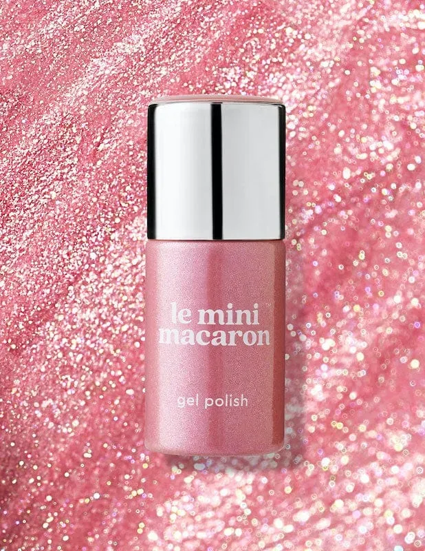 Le Mini Macaron Rose Gold gellack glitterrosa