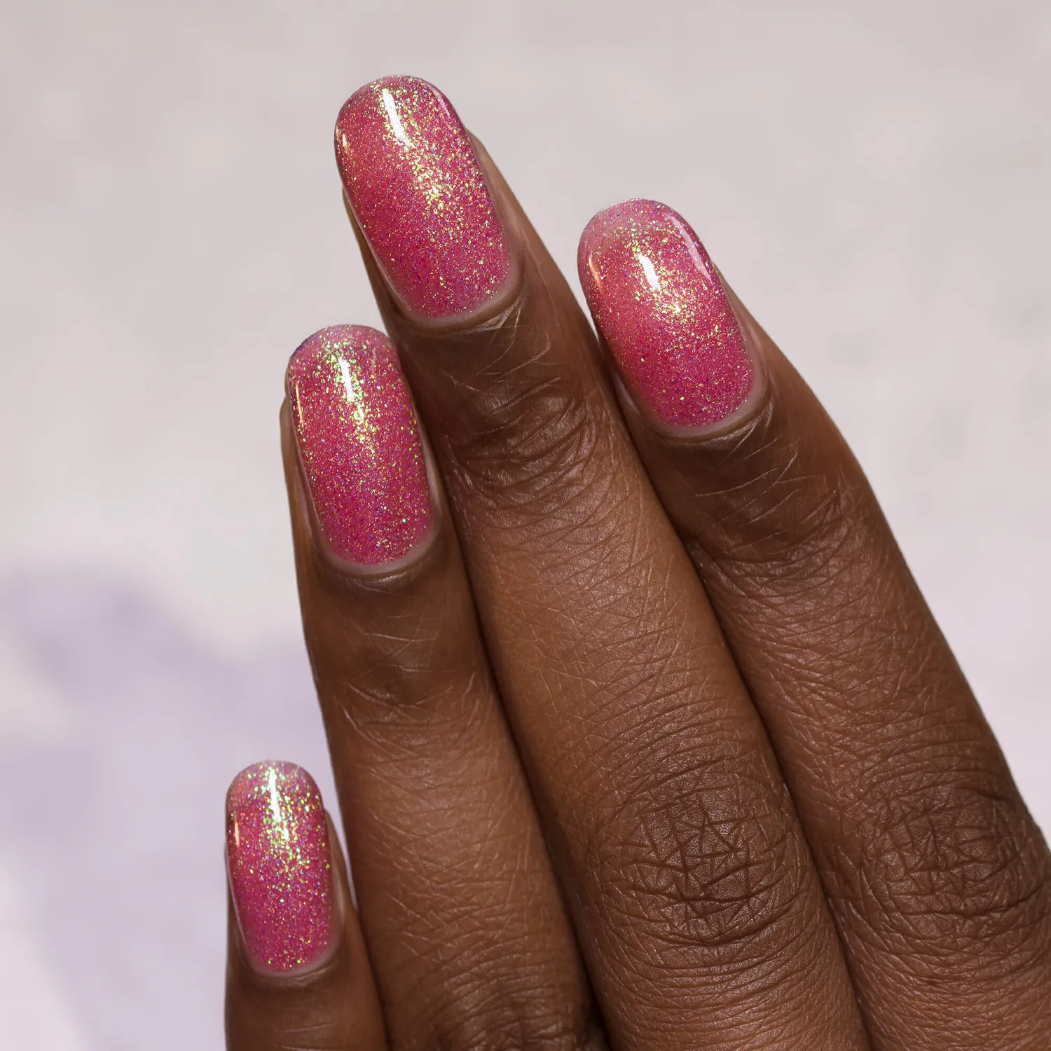 ILNP Pink Flamingo nagellack jelly holografisk rosa