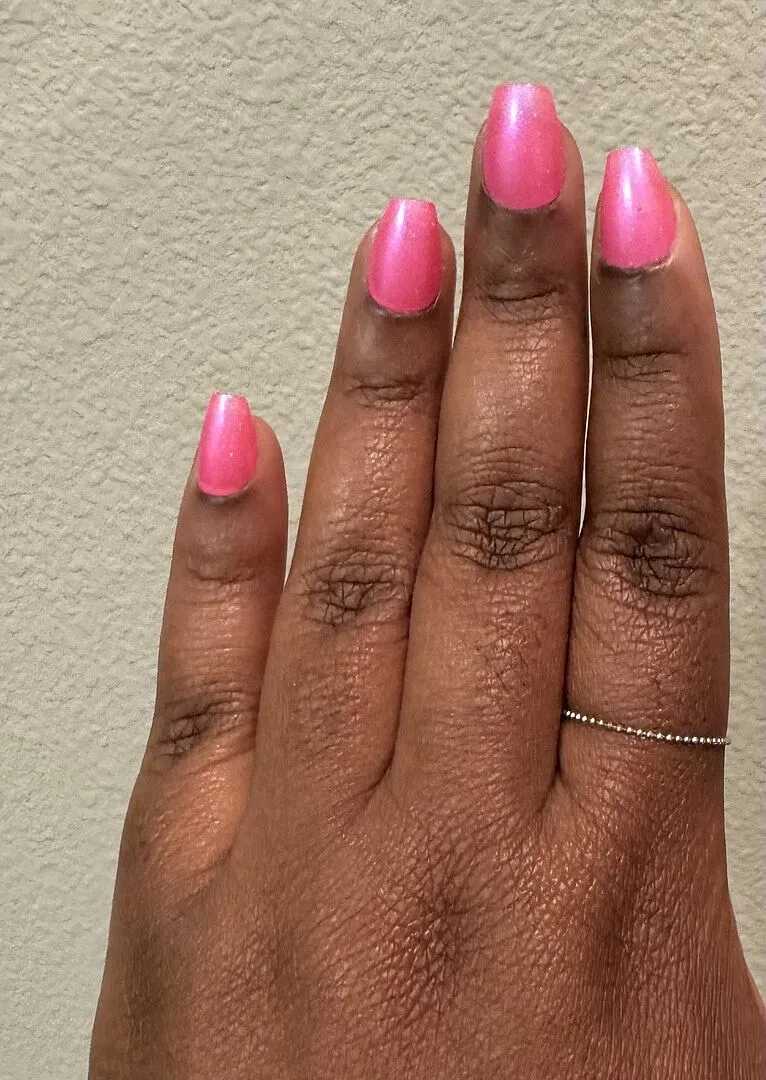 Cirque Colors Flamingo nagellack neonrosa blått skimmer