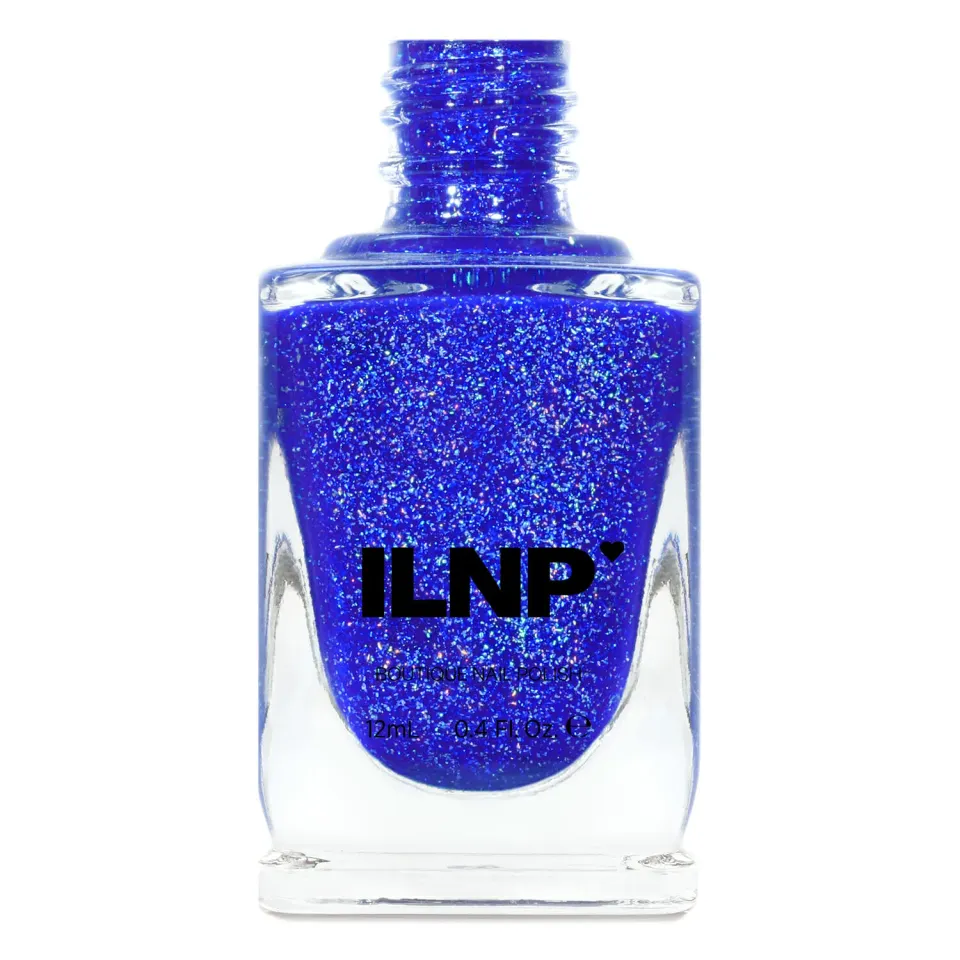 ILNP Good Vibes holografiskt nagellack koboltblå jelly