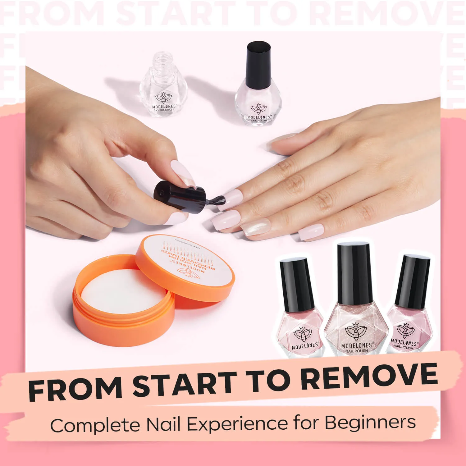 modelones Felicity nagellack 6-pack nude rosa skimrande